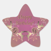 ReReh Lila Ihren Textaufkleber Stern-Aufkleber (Vorderseite)