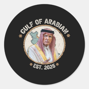 Réro Arabian Golf Golf von Arabien Persischer Golf Runder Aufkleber