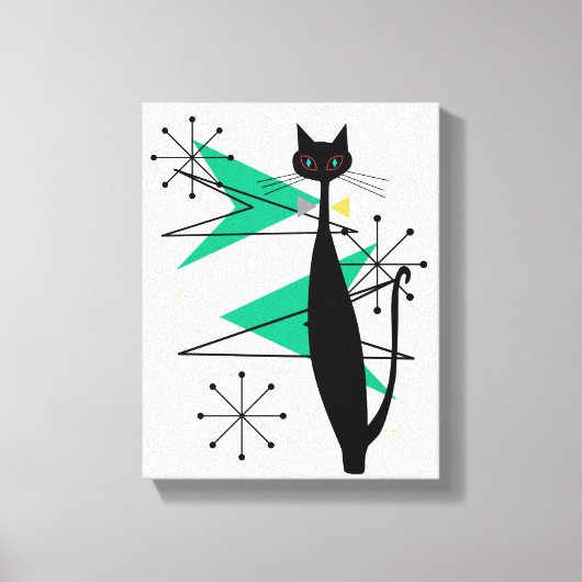 ReRo Atoma MCM Coole Cat-Leinwand Leinwanddruck (Vorderseite)