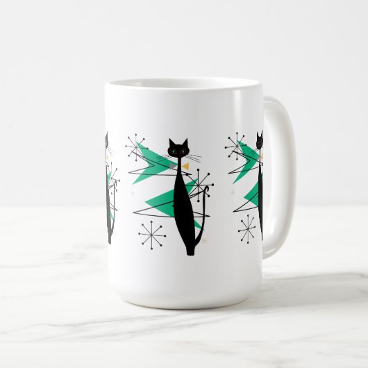ReRo Atoma MCM Coole Katze Kaffeetasse (VorderseiteRechts)