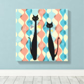 ReRo Atoma MCM Coole Katze Leinwand v2 (Insitu (Holzboden))