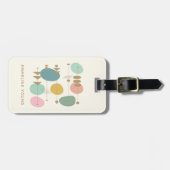 ReRo Atomage Mid Mod Geometric Personalisiert Gepäckanhänger (Vorderseite horizontal)