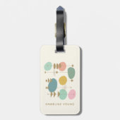 ReRo Atomage Mid Mod Geometric Personalisiert Gepäckanhänger (Rückseite vertikal)