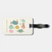 ReRo Atomage Mid Mod Geometric Personalisiert Gepäckanhänger (Rückseite horizontal)