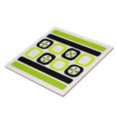 ReRo Atomart Squares Lines Chartreuse Fliese (Seite)