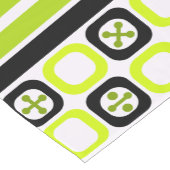 ReRo Atomart Squares Lines Chartreuse Kurzer Tischläufer (Ecke)