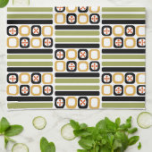 ReRo Atomic Art Squares Linien mehrfarbig Geschirrtuch (Gefaltet)