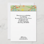 ReRo Atomic Sternexplosion Multicolored Muster Einladung (Vorderseite)