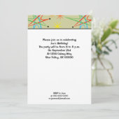 ReRo Atomic Sternexplosion Multicolored Muster Einladung (Stehend Vorderseite)