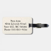 ReRo Atomrosa Muster Gepäckmarke Gepäckanhänger (Rückseite horizontal)