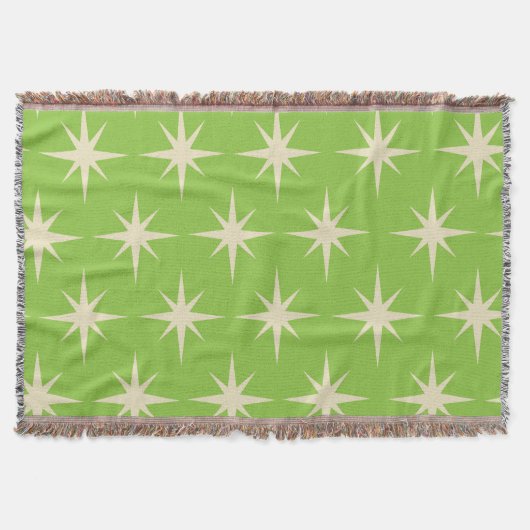 ReRo-Atomstars-Muster auf Lime Green Decke (Vorderseite)