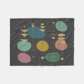 ReRo Atomzeit Mitte Jahrhundert Moderne Fleecedecke (Vorderseite (Horizontal))