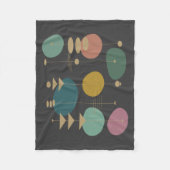 ReRo Atomzeit Mitte Jahrhundert Moderne Fleecedecke (Vorderseite)