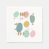 ReRo Atomzeit Mitte Jahrhundert Moderne Serviette (Vorderseite)