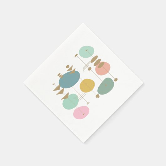 ReRo Atomzeit Mitte Jahrhundert Moderne Serviette (Ecke)