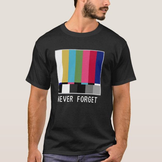 ReRo Fernseher ohne Programmbildschirm-Farbe nie T-Shirt (Vorderseite)