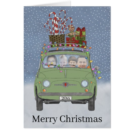 Rero Fiat 500 individuell anpassbare Fotokarte (Vorne)