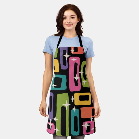ReRo MCM Abstraktes Atomzeitmuster Schürze (Getragen)