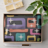 ReRo MCM Abstraktes Atomzeitmuster Seidenpapier (Geschenk)