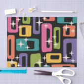 ReRo MCM Abstraktes Atomzeitmuster Seidenpapier (Handwerk)