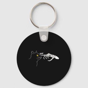 Rero Vintag Black Cat Skeleton Hand Boop Hallowee Schlüsselanhänger