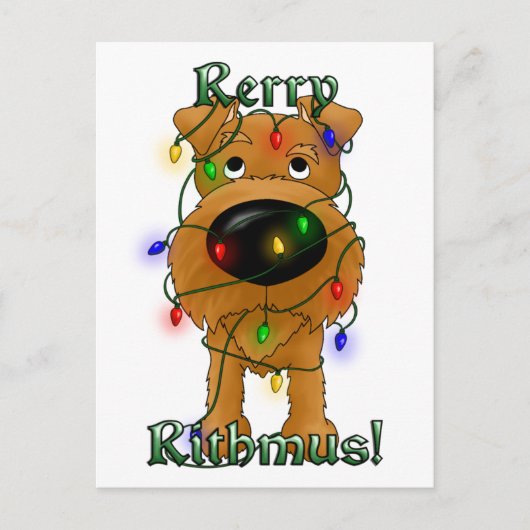 Rerry Rithmus - Irish Terrier Postkarte (Vorderseite)