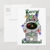 Rerry Rithmus - Schnauzer Feiertagspostkarte (Vorne/Hinten)