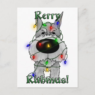 Rerry Rithmus - Schnauzer Feiertagspostkarte