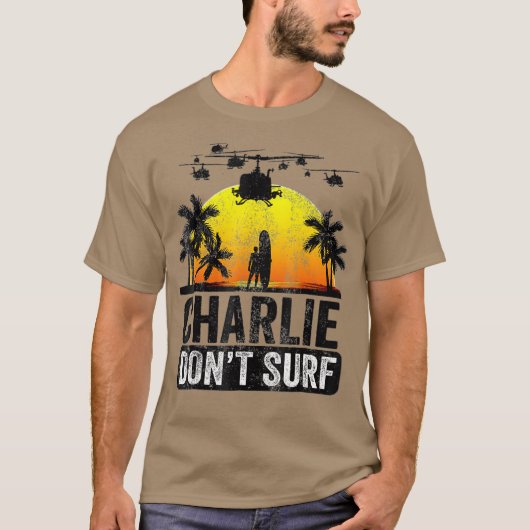 Rertro Vintag Charlie Dont Surf T-Shirt (Vorderseite)