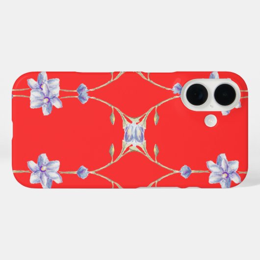 Rès floral iphone case (Rückseite (Horizontal))