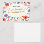 rés heureux anniverssaire à toi begleitkarte (Vorne/Hinten)