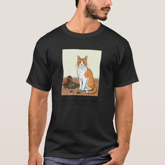 Res Ipsa Loquitur Katzen-Meme T-Shirt (Vorderseite)
