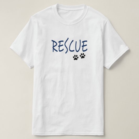 Rescue (blau) T-Shirt (Design vorne)