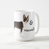 Rescue Boston Terrier Coffee Tasse (VorderseiteRechts)