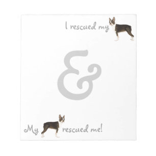 Rescue Boston Terrier Notepad Notizblock