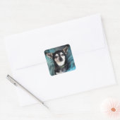 Rescue Dog Chihuahua Classic Square Sticker (Umschlag)