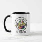 Rescue Dog Paw Whimsical Pet Lover Tasse (Links)