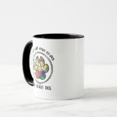 Rescue Dog Paw Whimsical Pet Lover Tasse (Vorderseite Links)