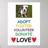 Rescue Dog Poster, Adoptiert Liebe Poster (Vorne)