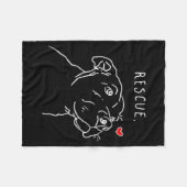 Rescue Dog Tbull Drawing Rescue Mom Adopt Dont _1  Fleecedecke (Vorderseite (Horizontal))