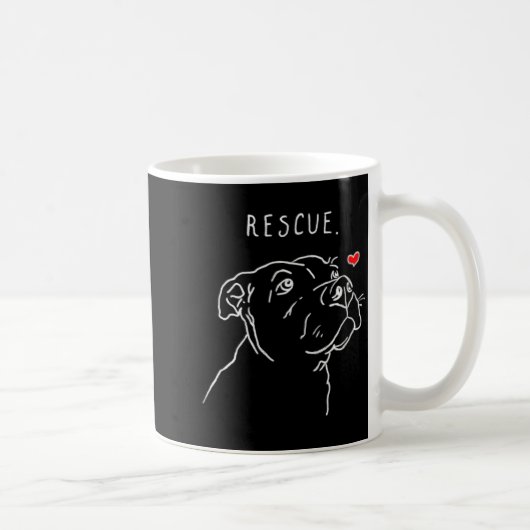 Rescue Dog Tbull Drawing Rescue Mom Adopt Dont Kaffeetasse (Rechts)