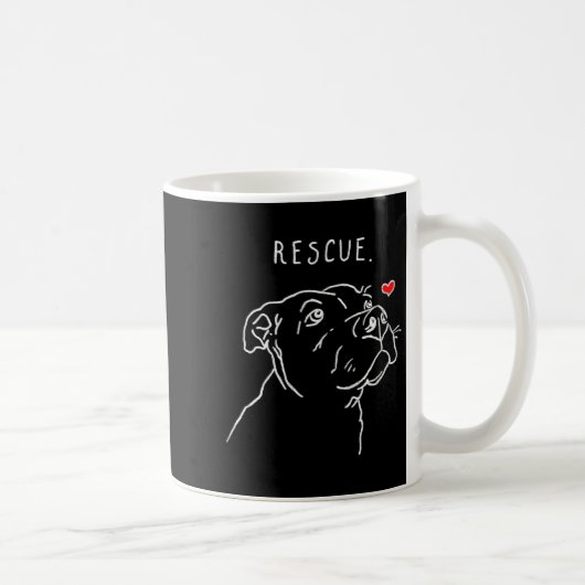 Rescue Dog, Tbull Drawing, Rescue Mom, Adopt Don't Kaffeetasse (Rechts)