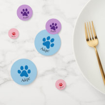 Rescue, Foster, Adoptier mehrfarbiger Paw-Prints