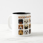 Rescue Foster Adoptiert Tasse (Vorderseite Links)