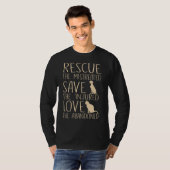 Rescue Gerettet Liebe Hund Katze Süße Tier Rescue T-Shirt (Vorne ganz)