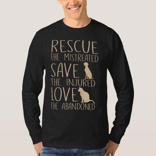 Rescue Gerettet Liebe Hund Katze Süße Tier Rescue T-Shirt (Vorderseite)