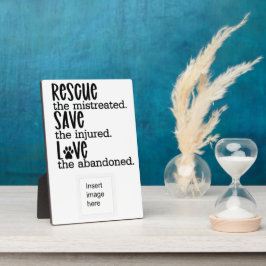 Rescue Gerettet Liebe Personalisierte Adoption Fotoplatte