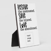 Rescue Gerettet Liebe Personalisierte Adoption Fotoplatte (Seite)
