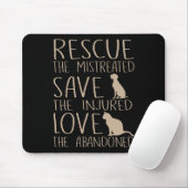 Rescue Gerettet Liebe - Süße Tier Rescue Dog Katze Mousepad (Mit Mouse)