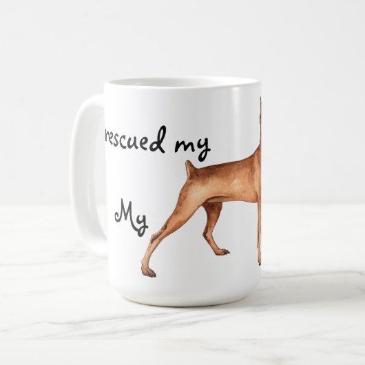 Rescue German Pinscher Kaffeetasse (Vorderseite Links)